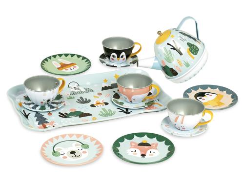 Servis i plåt Snödjur med musik Michelle Carlslund - Vilac