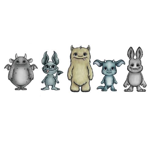 Monster friends - Wallstickers