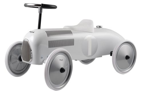 Gå bil vit i metall