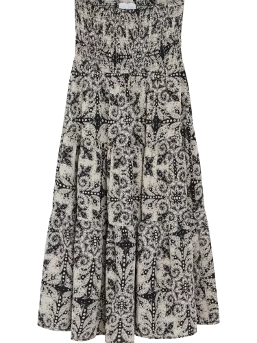 Kjol Amil - Black-OffWhite