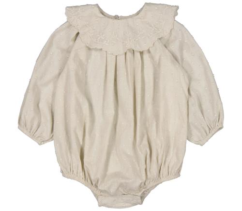 Ritana light cotton Dobby - Långärmad body