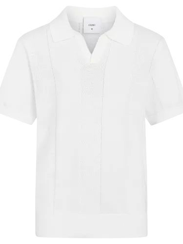 Stickad piké t-shirt, Ranne - Off white