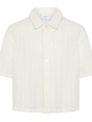 Skjorta Pooa Flo - Off white - Grunt