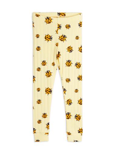Ladybugs Leggings - Yellow - MiniRodini