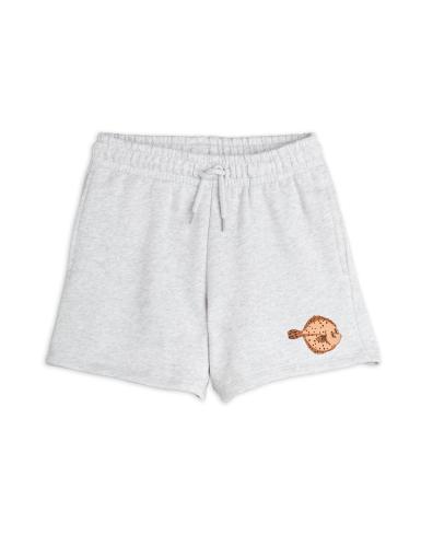 Flundra Sweatshorts - Grey melange - MiniRodini