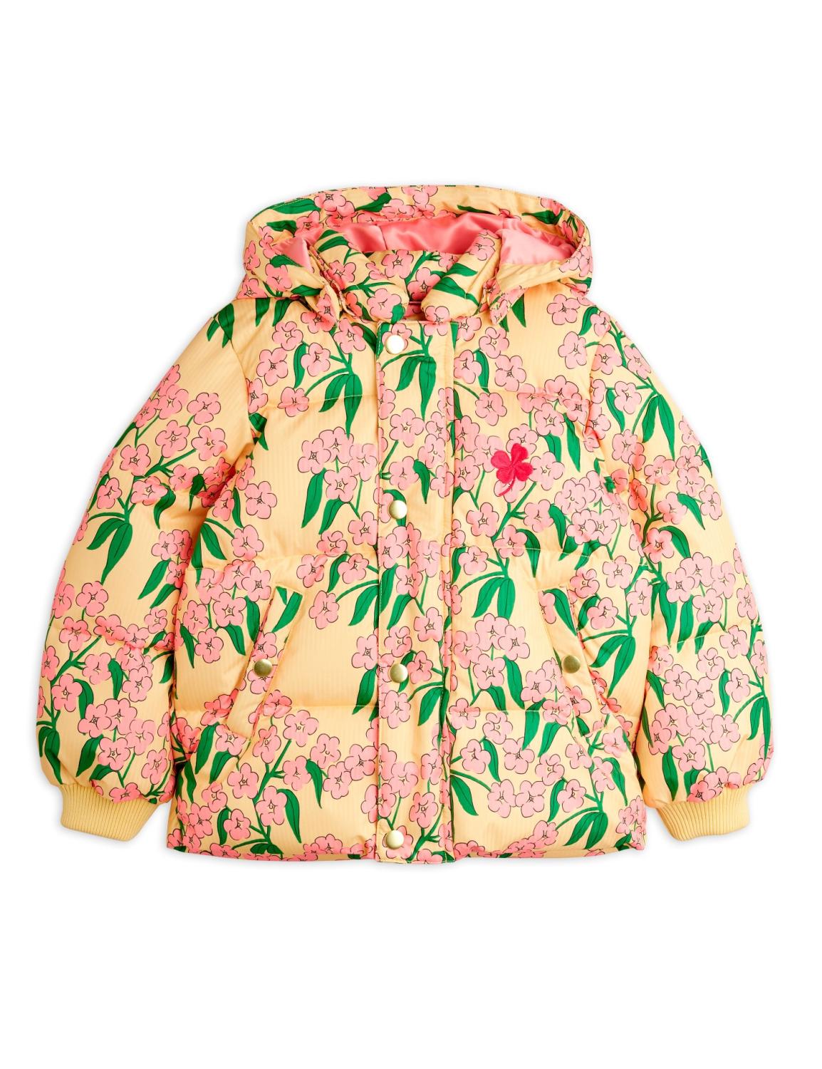 Alpine flowers puffjacka med luva