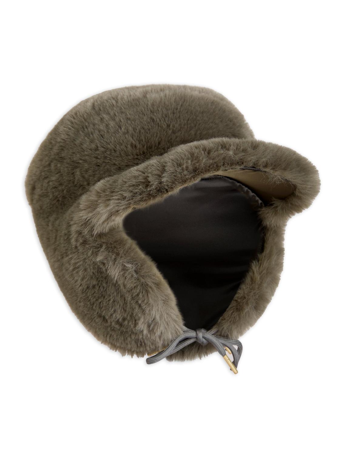 Keps i fuskpäls - grey
