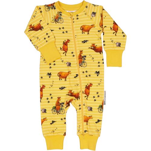 Pyjamas Mamma Mu och Kråkan - Gul/Vit
