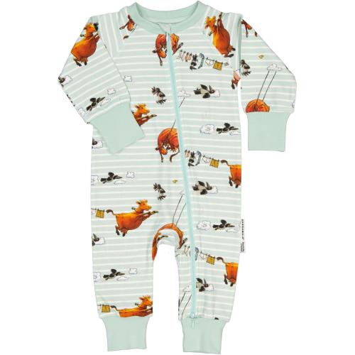 Pyjamas Mamma Mu och Kråkan - Mint/Vit