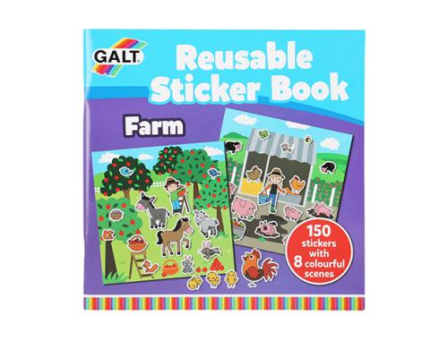 Klistermärkebok Bondgård - återanvändbar