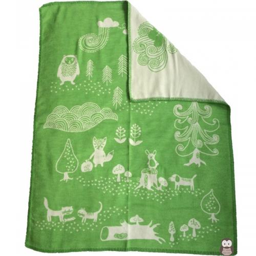Ekologiskt bomullsfilt, Little Bear Grön