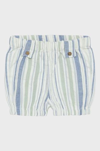 Herluf - Shorts, blue/green stripes