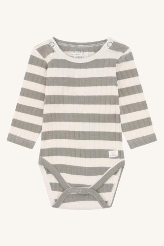 Långärmad body randig, Bebe - Seagrass