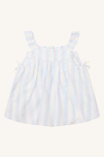 Klänning Karoline - ljusblå med ränder