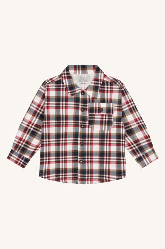 Skjorta Ravn - Warm red rutig