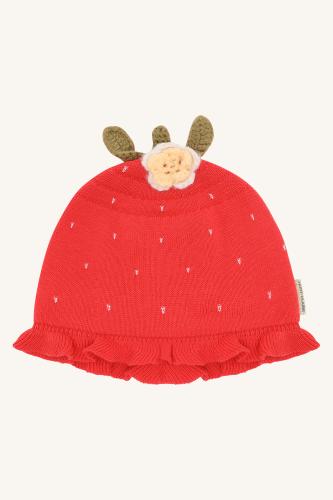 Fresa stickad Mössa - Jordgubbe