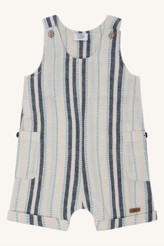 Hängselshorts Mik randig - Sandshell holiday