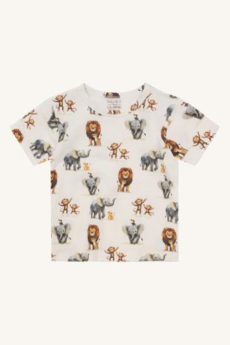 T-shirt August Vilda djur - Ivory zoo