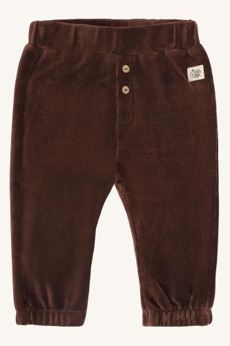 Gus Byxor i ribbad velour - brun