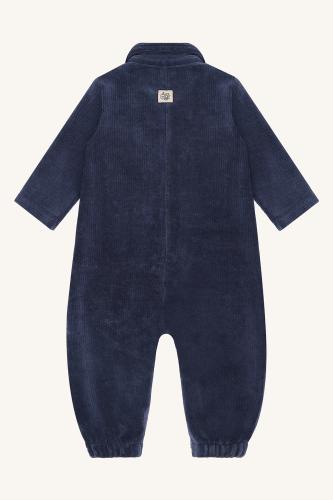 Mars Jumpsuit i ribbad velour - Mörkblå