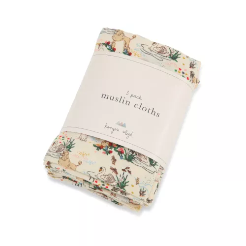3 pack muslin cloth gots- Mizumi