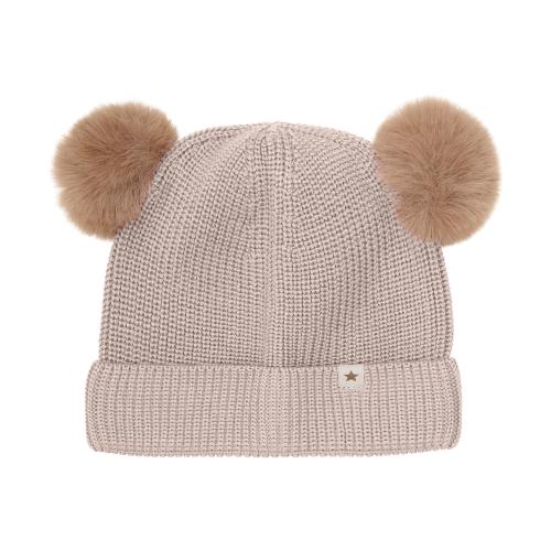 Beanie Wool Knit Pompoms