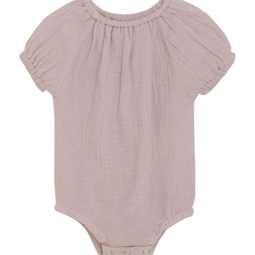 Romper i muslin - Cloud gray