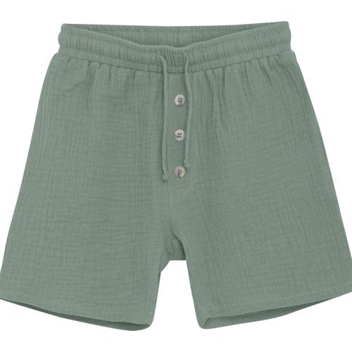 Shorts i muslin - grön