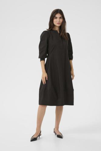 Cuantoinett 3/4 Sleeve Dress (Demitasse)
