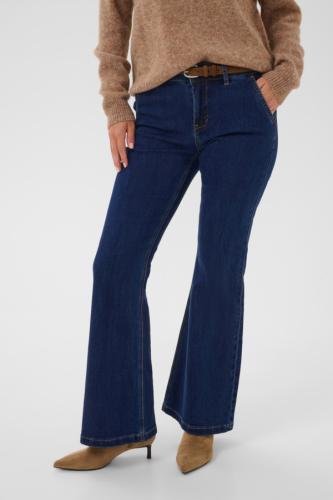 CUALICENT AMI FLARE CHINO JEANS - dark denim wash