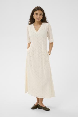 CUadelfine Klänning med broderi - vit