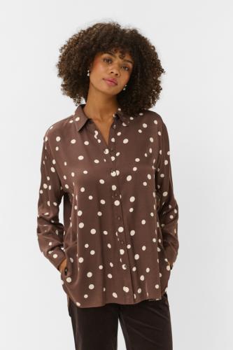 CUdotty Skjorta - Brown/Whitecap Dot