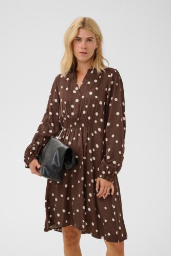 CUdotty Klänning - Brown/Whitecap Dot