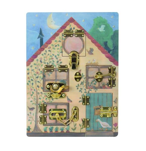 Aktivitetstavla med lås kanin