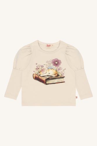 Alma Book Cat långärmad tröja - Benvit