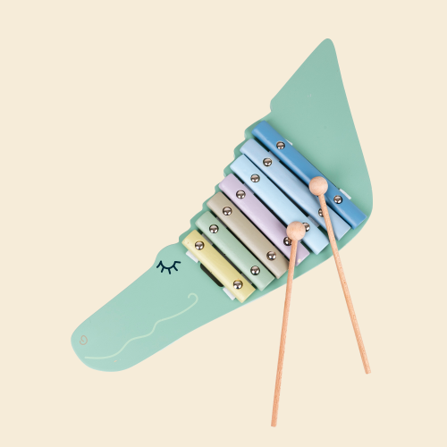 Xylofon färgfull krokodil