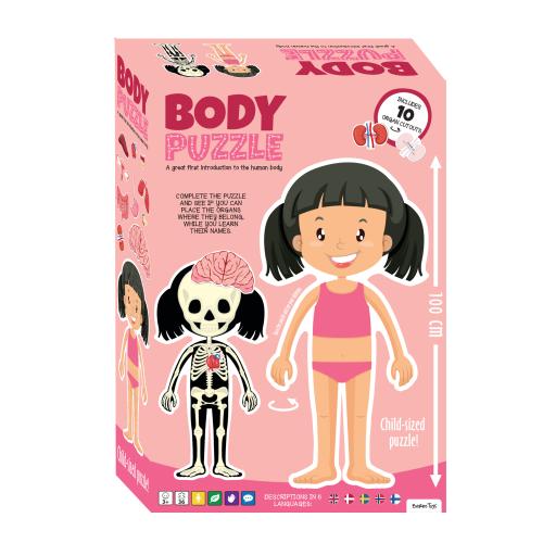 Bygg en människa - Golvpussel med 36 bitar - Flicka