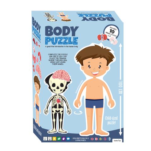 Bygg en människa - Golvpussel med 36 bitar - Pojke