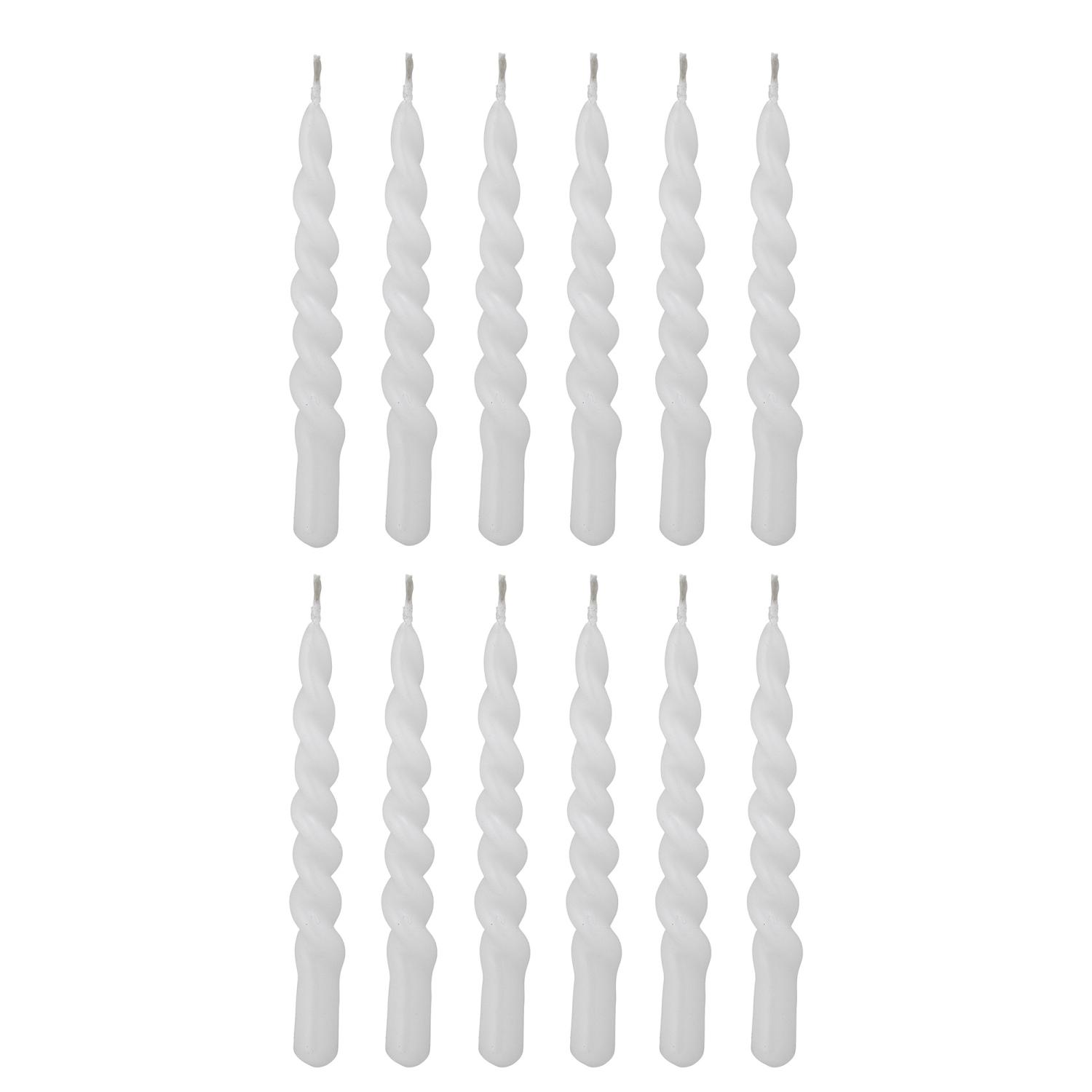 Ljus skruvade, vita - Paraffin - till Junaid födelsedagståg