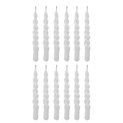 Ljus skruvade, vita - Paraffin - till Junaid födelsedagståg