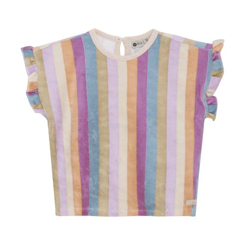 Terry stripe T-shirt - Cherry purple