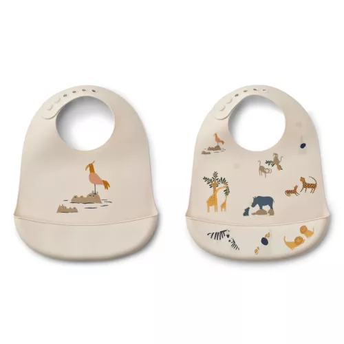 Tilda Bib 2- pack - All togheter/ Sandy