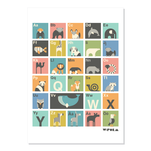 ABC Multicolor - poster 50×70 cm