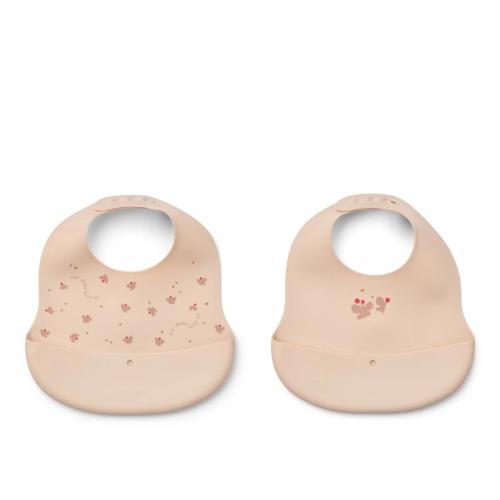 Bib, Ember 2-pack - Mini butterfly / Apple blossom
