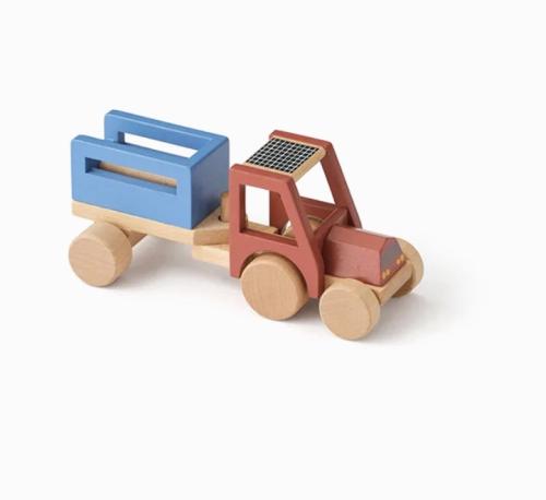 Traktor med släp, Aiden - Blå och röd