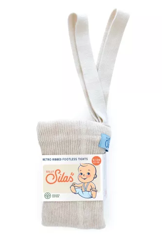 Footless cotton tights, utan fot - Cream blend - Silly Silas