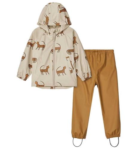 Melodi printed rainwear set - Leopard/Sandy