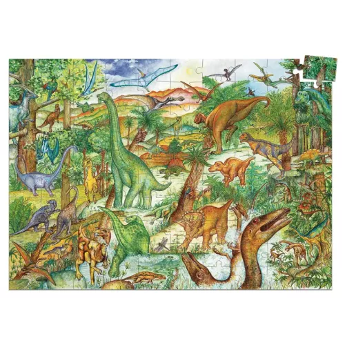 Observation puzzle, Dinosaur + booklet, 100 pcs - FSC MIX