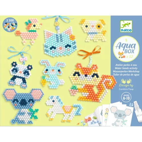 Gör söta djur - Pärlset med 2300 pärlor - Aqua Box Furry Friends