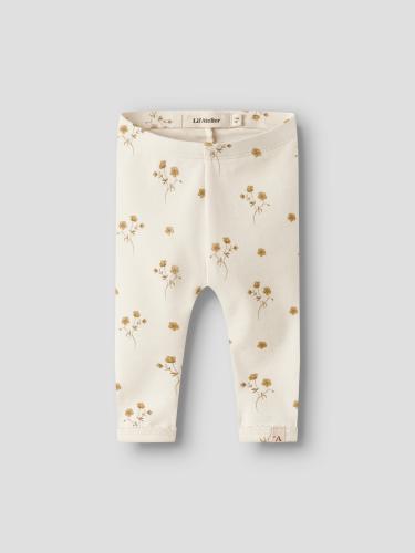 LEGGINGS tryckta gula blommor